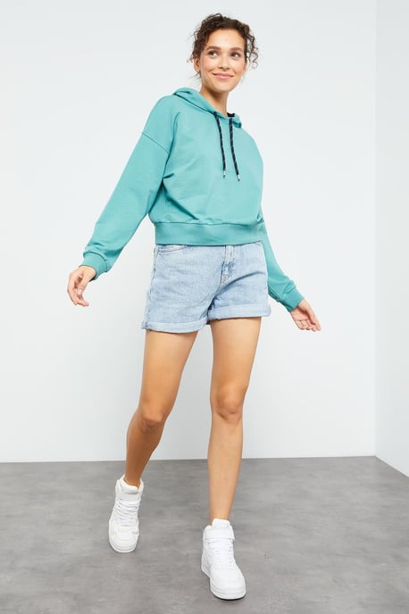 Ontspannen Hooded Sweatshirt Met Strikdetail - Image 5