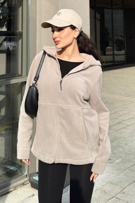 Dames Hooded Zip Sweatshirt - Image 1