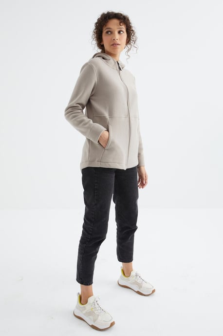 Dames Hooded Zip Sweatshirt - Image 3