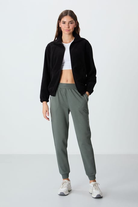 Oversized Color Block Half-Zip Sweatshirt - Image 2