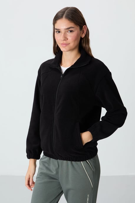 Oversized Color Block Half-Zip Sweatshirt - Image 3