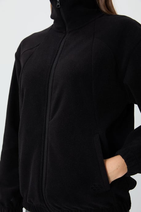 Oversized Color Block Half-Zip Sweatshirt - Image 5