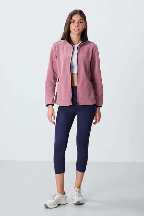 Dames Pluche Rits-Voorkant Sweatshirt - Image 2
