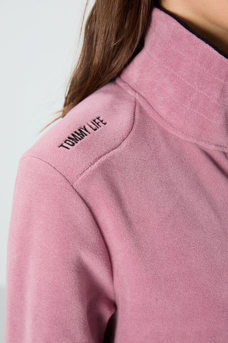 Dames Pluche Rits-Voorkant Sweatshirt - Image 5