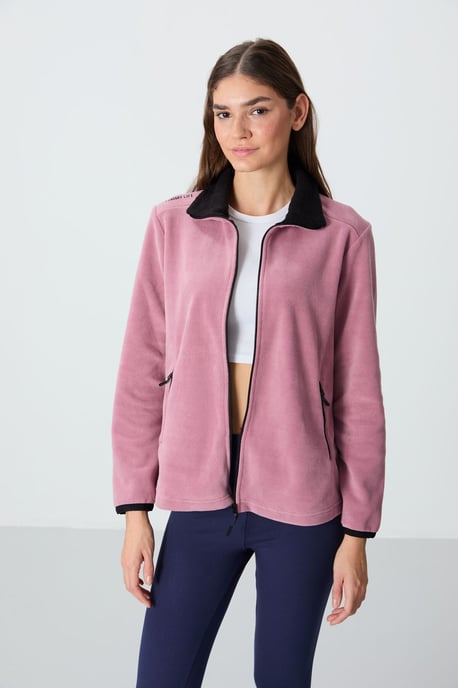 Dames Pluche Rits-Voorkant Sweatshirt - Image 6