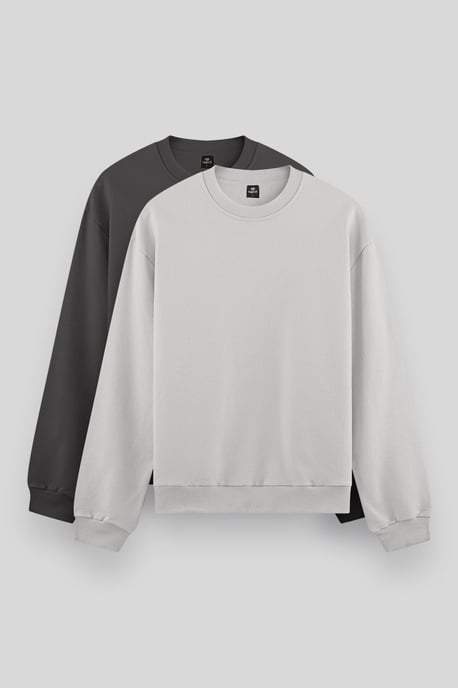 Men's Plain Crew Neck Sweatshirt - Image 1