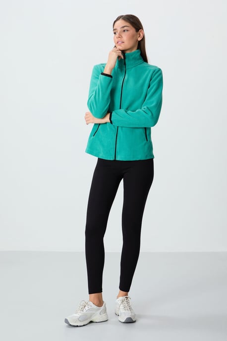 Dames Pluche Zip-Front Sweatshirt - Image 3