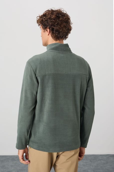 Men's Plush Half-Zip Sweatshirt - Image 6
