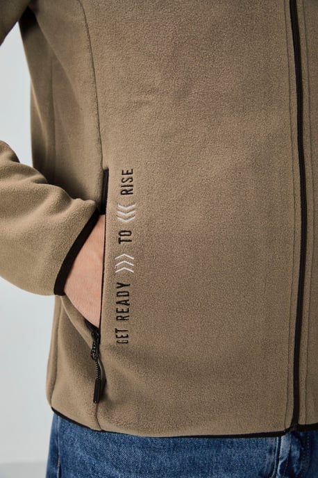 Heren Pluche Rits-voorkant Sweatshirt - Image 5