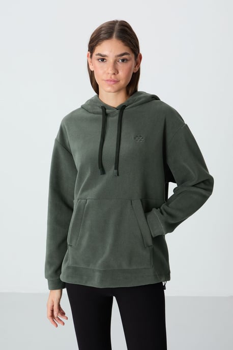 Overmaatse Pluche Hoodie Met Borduursel - Image 1