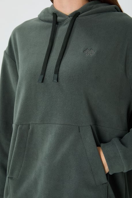 Overmaatse Pluche Hoodie Met Borduursel - Image 5