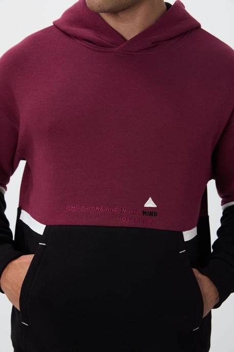 Men's Color-Blocked Hooded Sweatshirt - Image 2