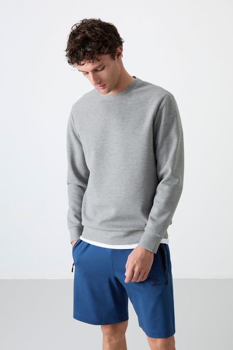 Heren Effen Rundhals Sweatshirt - Image 2