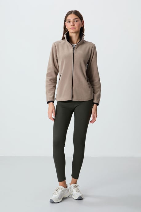 Dames Pluche Rits-Voorkant Sweatshirt - Image 6