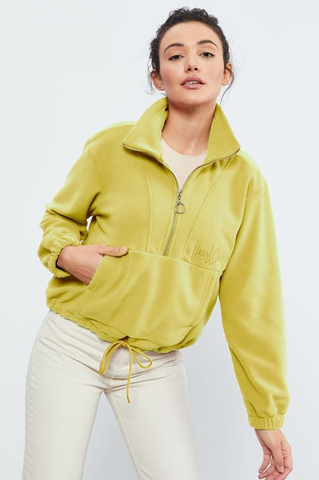 Oversized Half-zip Pluche Sweatshirt - Image 4