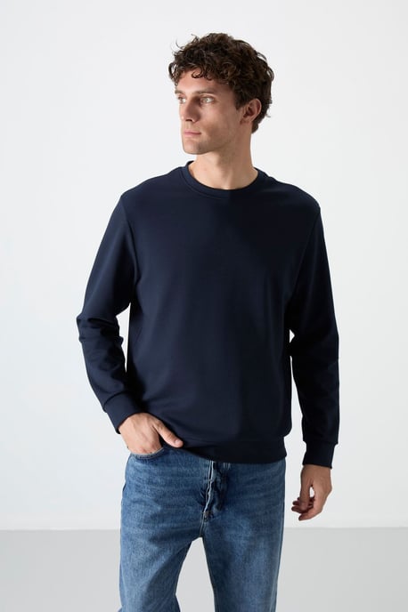 Heren Effen Rundhals Sweatshirt - Image 2