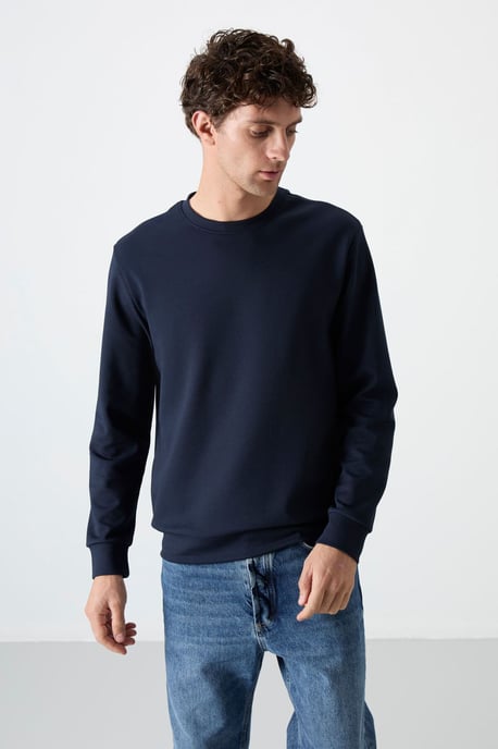 Heren Effen Rundhals Sweatshirt - Image 5