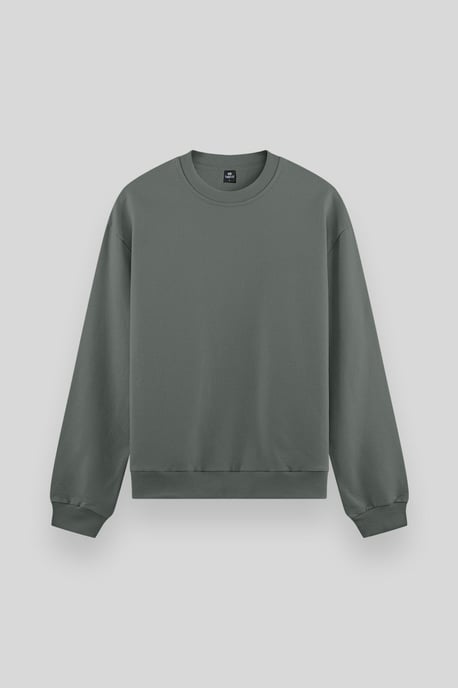 Heren Effen Rundhals Sweatshirt - Image 1