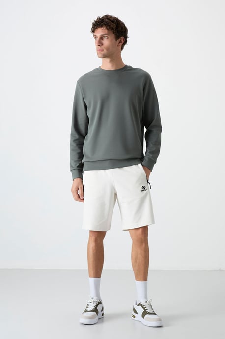 Heren Effen Rundhals Sweatshirt - Image 2