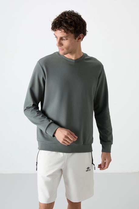 Heren Effen Rundhals Sweatshirt - Image 5