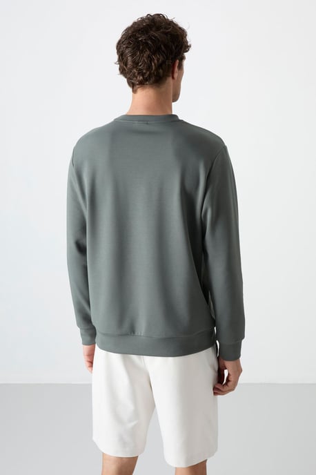 Heren Effen Rundhals Sweatshirt - Image 6