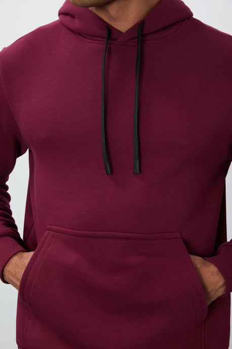 Heren Effen Hoody Sweatshirt Met Zak - Image 5