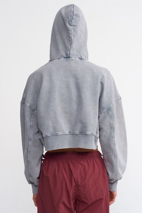 Kvinnors Oversized Croppad Hoodie - Image 2