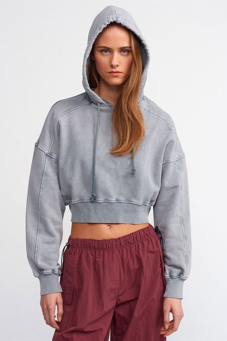 Kvinnors Oversized Croppad Hoodie - Image 3