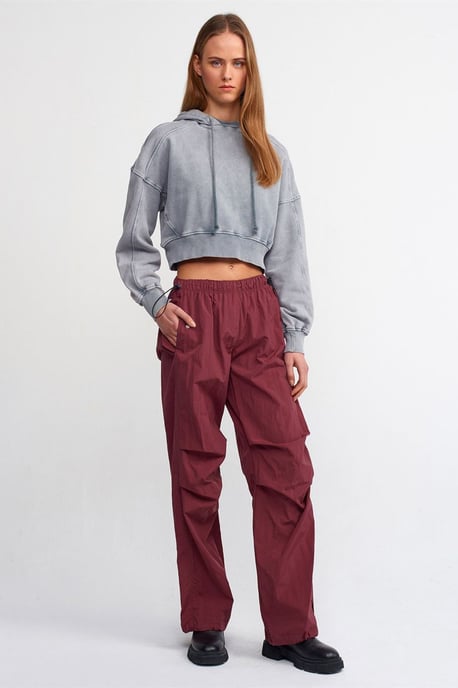 Kvinnors Oversized Croppad Hoodie - Image 4