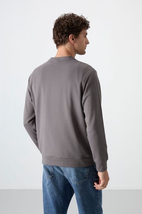Heren Effen Rundhals Sweatshirt - Image 6