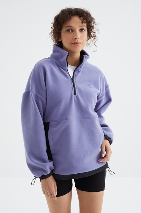 Oversized Half-zip Pluche Sweatshirt - Image 4
