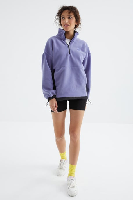 Oversized Half-zip Pluche Sweatshirt - Image 5