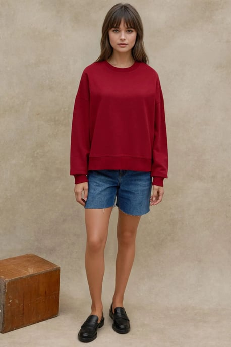 Oversized Crewneck Basis Sweatshirt - Image 4
