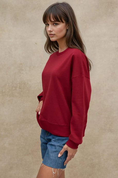 Oversized Crewneck Basis Sweatshirt - Image 5