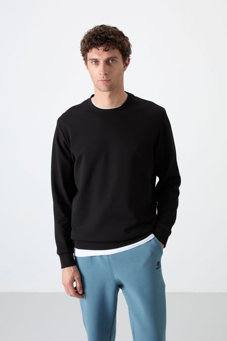 Heren Effen Rundhals Sweatshirt - Image 2