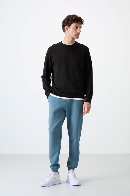 Heren Effen Rundhals Sweatshirt - Image 4