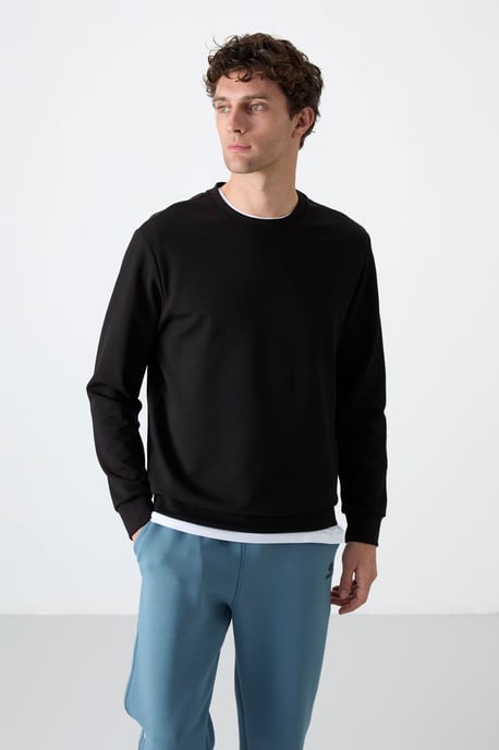Heren Effen Rundhals Sweatshirt - Image 5