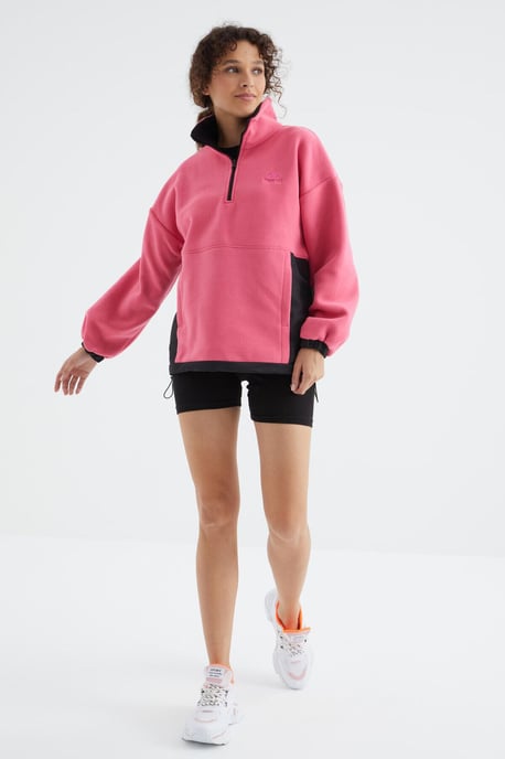 Oversized Half-zip Pluche Sweatshirt - Image 2