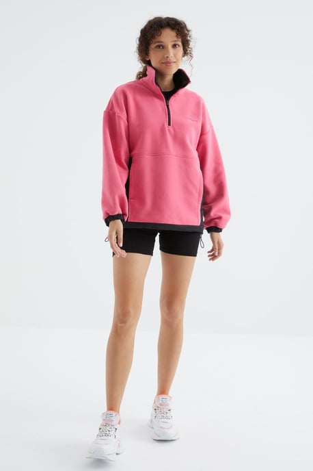 Oversized Half-zip Pluche Sweatshirt - Image 4