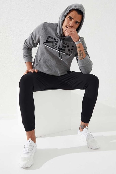 Men's Logo Printed Hooded Sweatshirt - Image 2