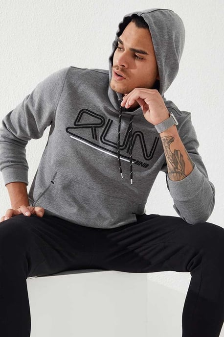 Men's Logo Printed Hooded Sweatshirt - Image 6