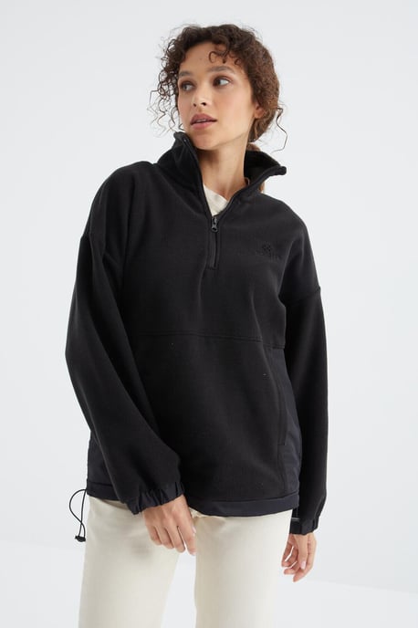 Oversized Half-zip Pluche Sweatshirt - Image 5