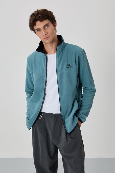 Men's Plush Zip-Front Sweatshirt - Image 3