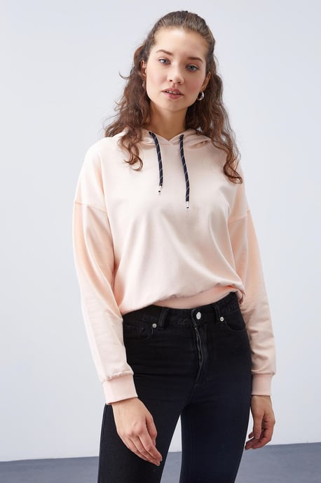 Ontspannen Hooded Sweatshirt met Strikdetail - Image 1