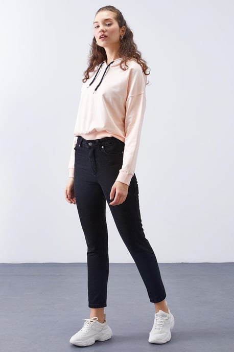 Ontspannen Hooded Sweatshirt met Strikdetail - Image 2