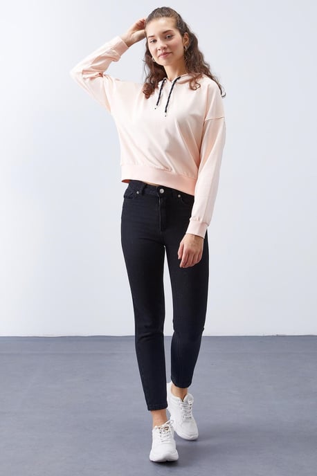 Ontspannen Hooded Sweatshirt met Strikdetail - Image 4