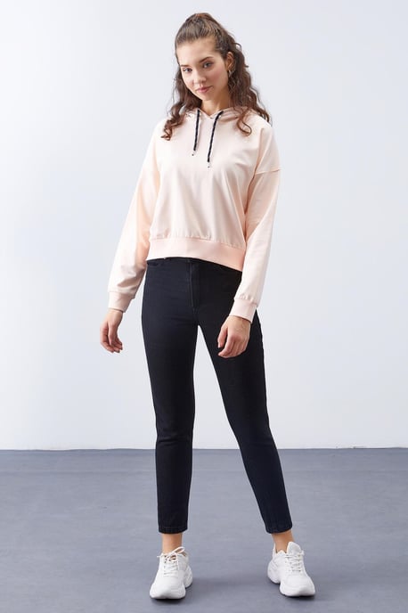 Ontspannen Hooded Sweatshirt met Strikdetail - Image 6