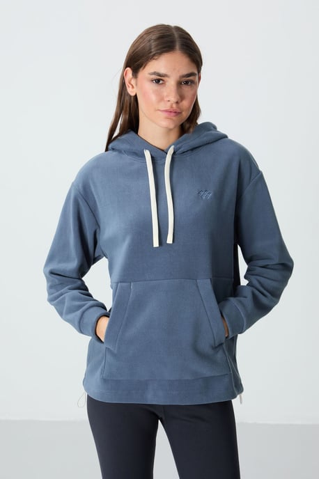 Oversized Pluche Hoodie Met Borduursel - Image 1