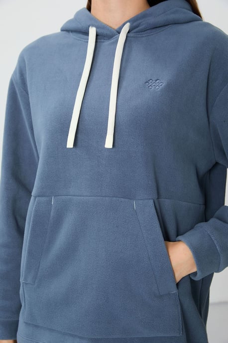 Oversized Pluche Hoodie Met Borduursel - Image 3