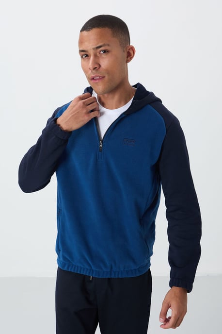 Herrfärgad Halvdraget Plush Sweatshirt - Image 4